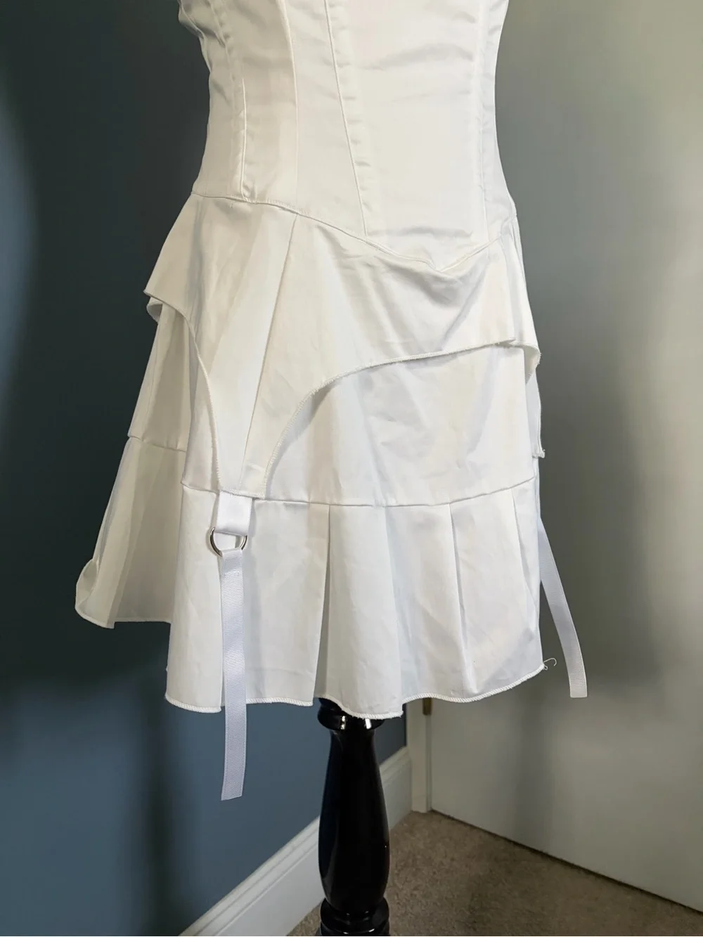 Dibo Bodi Handmade Under Bust White Corset Dress Size Large